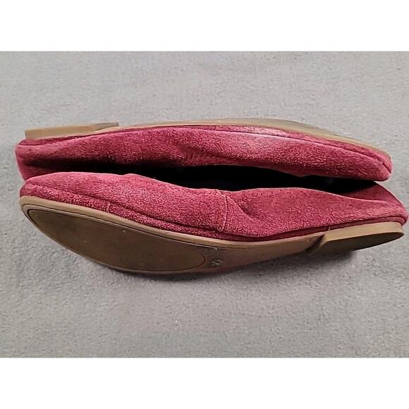 Lucky Brand Echo 3 Burgundy Leather Ballet Flats 👠 Women’s Size 8 - Picture 4 of 7